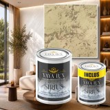 Vopsea Decorativă de Lux Sirius &ndash; Maro Alună | Pachet 3 Litri (2L + 1L Inclus), Finisaj Perlat cu Perle de Sticlă -Toro Decor