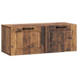 vidaXL Oglindă TV montată pe perete Lemn vechi 78,5 x 31 x 30 cm 899403