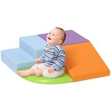 HOMCOM 4 blocuri de construcție XL, module de motricitate, spumă EPE poliuretan, verde portocaliu mov și albastru | Aosom Romania