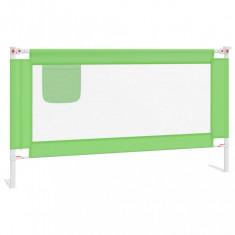 Balustradă de protecție pat copii, verde, 150x25 cm, textil