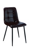 Cumpara ieftin Set 4 scaune fier piele ecologica neagra Jade 44 x 53 x 86,5 cm