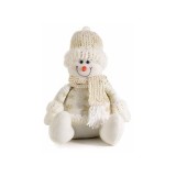 Cumpara ieftin Figurina Om de Zapada din textil alb auriu 17 x 16 x 28 H