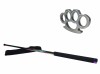 Set Autoaparare: Baston Telescopic 66cm Otel + Box Argintiu 0.5cm Ideallstore, Multicolor, Husa Curea