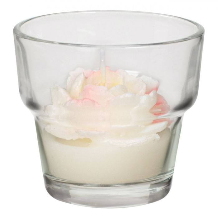 Lum&acirc;nare Decorativă, Trandafir, Sticlă, 6.5x6cm, Roz