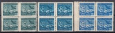 ROMANIA 1950 LP 269 AUREL VLAICU SERIA IN BLOC DE 4 TIMBRE STARE MNH