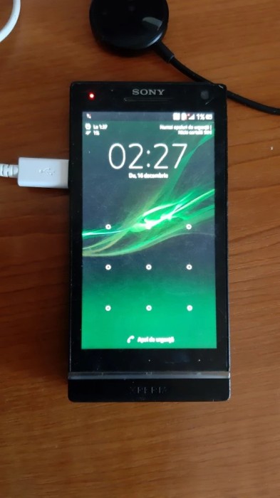 Sony Xperia LT26i , CU PAROLA PE ECRAN !!
