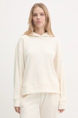 Abercrombie &amp; Fitch bluza femei, culoarea bej, cu glugă, neted, KI152-4215