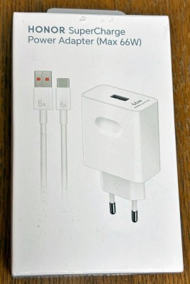 Incarcator Honor SuperCharge 66W, Cablu USB la Tip C, 6A, Alb, sigilat foto