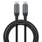 Cablu Date si Incarcare USB-C - USB-C WiWu Wi-C036, 240W, 1m, Negru