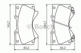 Set placute frana,frana disc TOYOTA LAND CRUISER 200 (VDJ2_, UZJ2_) (2007 - 2016) BOSCH 0 986 494 449