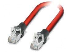 Patch cord S/FTP 5 litat Cu,cositorit PVC roşu 3m 22AWG IP20 - Patch cord cu husă roșie 3m