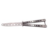 Briceag de antrenament IdeallStore&reg;, model fluture, Distortion. otel, 22.5 cm, Argintiu