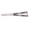 Briceag de antrenament IdeallStore&reg;, model fluture, Distortion. otel, 22.5 cm, Argintiu