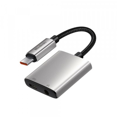 Adaptor Audio USB-C - USB-C / 3.5mm McDodo CA-5050 Wales, Gri foto