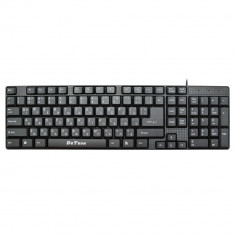 Tastatura PS2 DeTech, 104 taste, forma ergonomica, taste confortabile, Negru