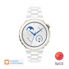 Smartwatch Huawei Watch GT 3 Pro, Ceramic Case, White Ceramic Strap