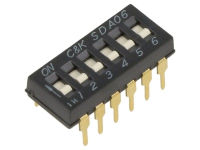 Comutator DIP-SWITCH 6 secțiuni ON-OFF foto