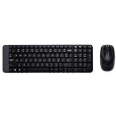Kit wireless tastatura + mouse Logitech MK220, Negru