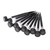 Set 10 lampi solare, pentru gradina, tip tarus, inaltime 30cm, negru