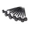 Set 10 lampi solare, pentru gradina, tip tarus, inaltime 30cm, negru