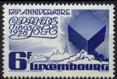 LUXEMBURG 1978, Aniversari -175 de ani - Marea Loja a Luxemburgului, MNH foto