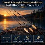 Lansetă Telescopică Feeder pentru Pescuit, Model Harrier Tele Feeder, 2,70 m