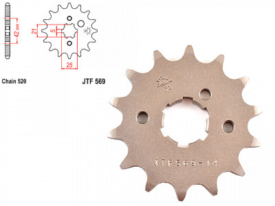 Pinion transmisie fata 520/14T, JTF569 foto