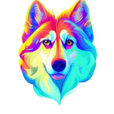 Sticker decorativ, Caine, Turcoaz, 80 cm, 8359ST foto