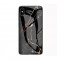 Husa cu spate din sticla, iPhone XS / X, stil marmura, model Black Gold, protectiva