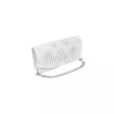 Cumpara ieftin Geanta plic pentru ocazii si petreceri, alb, sclipici, 20x10 cm, Magrot 25016