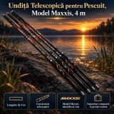 Undiță Telescopică pentru Pescuit, Model Maxxis, 4 m