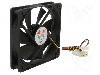 Ventilator 120x120x25mm, 12V DC, Akasa - AK-174BK-B