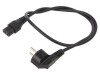 Cablu Alimentare Unghiular CEE 7/7 la IEC C13 1m Negru
