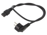 Cablu Alimentare Unghiular CEE 7/7 la IEC C13 1m Negru