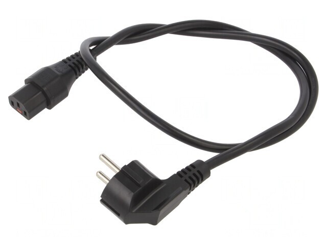 Cablu Alimentare Unghiular CEE 7/7 la IEC C13 1m Negru