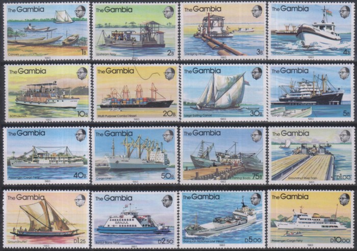 Timbre cu navigație din Gambia