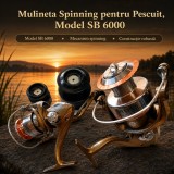 Mulineta Spinning pentru Pescuit, Model SB 6000