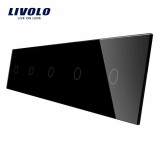 Cumpara ieftin Panou 5 intrerupatoare simple cu touch Livolo din sticla SmartElectro IntelligentHouse