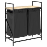 Cumpara ieftin Cos de rufe 2 compartimente cu raft stejar sonoma