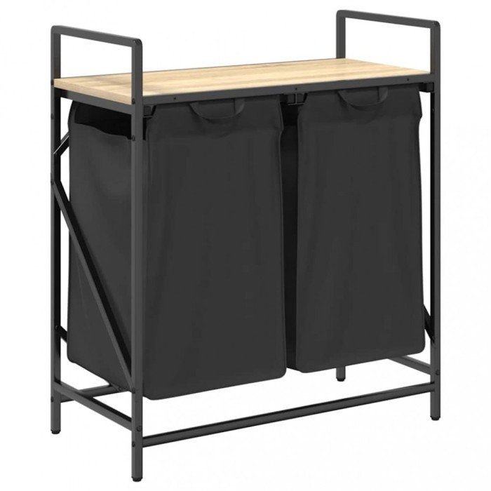 Cos de rufe 2 compartimente cu raft stejar sonoma