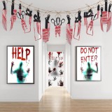 Set 2 bannere si 3 stickere pentru Halloween Ymenow, PVC, multicolor