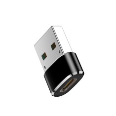 Adaptor OTG Mufa de tip USB-C la USB, Carcasa de Aluminiu, Universal, Negru foto