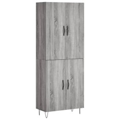 Dulap inalt, gri sonoma, 69,5x34x180 cm, lemn compozit