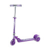 Trotineta cu 3 roti, 79-82 cm, aluminiu, inaltime reglabila, lumini LED, maxim 50 kg, 3 ani+, Violet, General