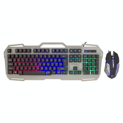 Kit Tastatura Mouse Wireless WHITE SHARK GMK-1901 APACHE-2, Negru-Gri foto