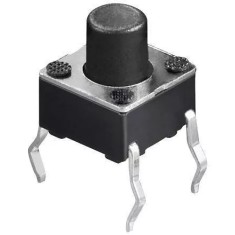 Buton microcontact 4 pini OFF-ON fara retinere 6x6mm buton 4mm de la PCB 7mm