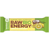 Baton energizant bio cu lamaie si nuca de cocos Raw Energy, 50g, Bombus