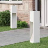 vidaXL Lampa de parcurs LED solar 2 pcs Alb Oțel laminat la rece 879717