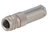 Conector M8 Mamă 4 Pinuri pe Cablu IP67 30V