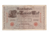 Bancnota Germania 1000 mark/marci 21 aprilie 1910, stampila rosie, stare buna